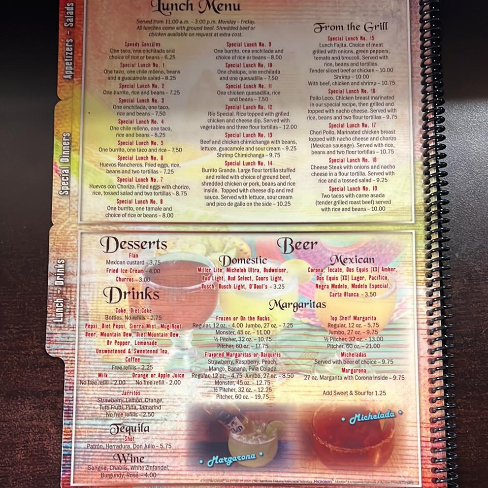 Gran Rio Mexican Restaurant Menu image 3